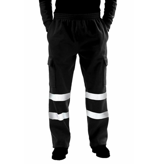 Qertyioot Mens Fashion Road Work High Visibility Work Casual Trouser