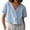 j23-Light Blue, variant on Women Blouse Casual Summer Solid Color Short Sleeve V Neck Button Up Versatile Crop Shirts Ladies Fashion Loose Fit Lightweight Comfortable Breathable Soft Daily Tops,XXL