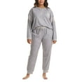 thumbnail image 5 of Splendid Women's 2-Piece PJ Soft French Terry Top and Pants Lounge Set-Gray / XL, 5 of 6