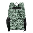 thumbnail image 3 of PVC Transparent Backpacks Clear Backpack for Travel and Outings Mint Green Leopard Print, 3 of 7