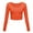 Orange, variant on Womens Long Sleeve Shirts, Crop Tops for Women Slim Fitted Tops Casual Fall Fashion Teen Girl Clothes