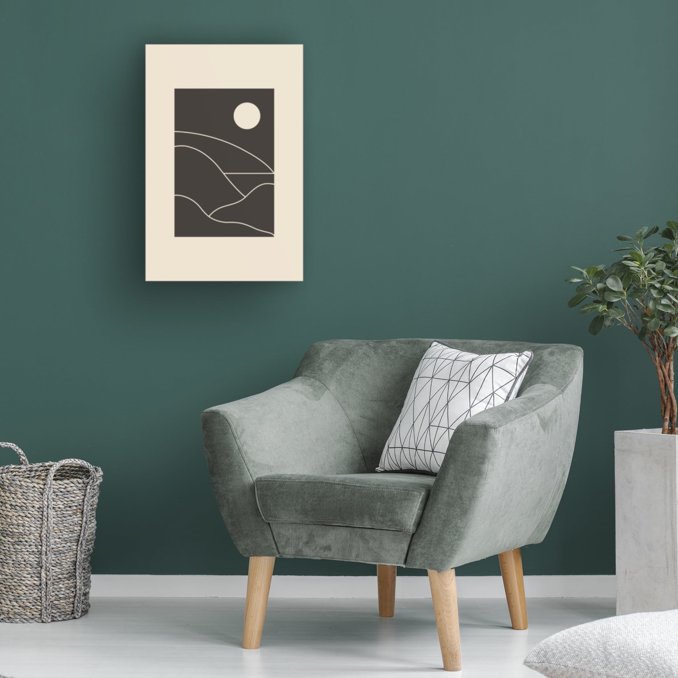 Trademark Fine Art jay stanley Black Minimal Mountains 1 Canvas Wall Art