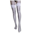 thumbnail image 2 of Pavied Tights for Women Compression Socks Women 70D Oil Glossy Stockings Shiny Satin Shape Non-slip Stockings Pantyhose for Women Thigh High Stockings White One Size, 2 of 9