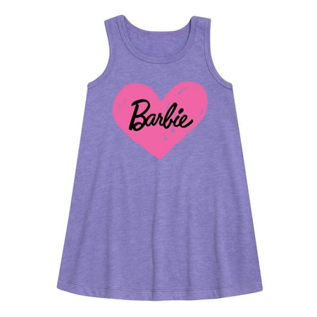 

Barbie - Hand Painted Heart - Toddler and Youth Girls A-line Dress