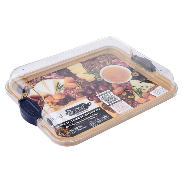 Tabla de cortar y bandeja para servir Lifetime Brands Bamboo, 14 x 11 pulgadas