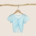 thumbnail image 4 of XXWXYD Kids Girls Ballet Practice Top Mesh Ruffle Short Sleeve Dance Shirt Classical Ballerina Performance Wear, 4 of 5