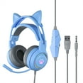 thumbnail image 2 of Joernso SY-G25 Wired Headphone RGB Lighting Omni-directional Mic Over-Ear Computer Headphone with Cute Cat Ear for E-sport, 2 of 8