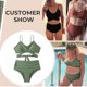thumbnail image 2 of Conjunto de bikini para mujer, traje de baño cruzado de dos piezas para mujer, bikini envolvente, 2 of 5