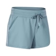 thumbnail image 1 of Pantalones cortos de yoga de cintura alta para actividades al aire libre, ocio, para correr, fitness, deportes, pantalones de tres puntos para mujer, 1 of 6