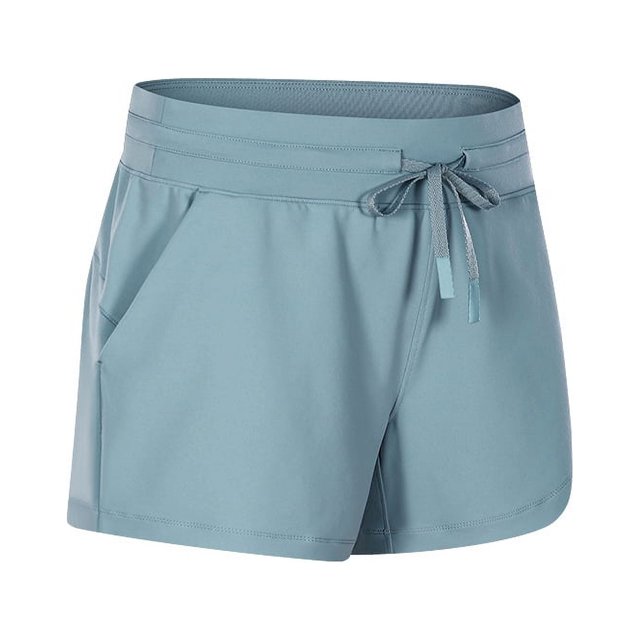Pantalones cortos de yoga de cintura alta para actividades al aire libre, ocio, para correr, fitness, deportes, pantalones de tres puntos para mujer