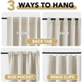 thumbnail image 2 of H.VERSAILTEX Blackout Thermal Insulated Window Curtains Bedroom Darkening Drapes for Living Room Back Tab/Rod Pocket Draperies, 2 Panels, 52" x 84", Ivory, 2 of 6