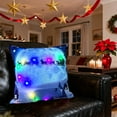 thumbnail image 6 of Christmas Lighted Throw Pillow Covers 18x18" Christmas LED Pillows 2 Modes Switching Printed Sofa Pillows Cushions Pillowcases for Holiday Party Supplies, 6 of 7