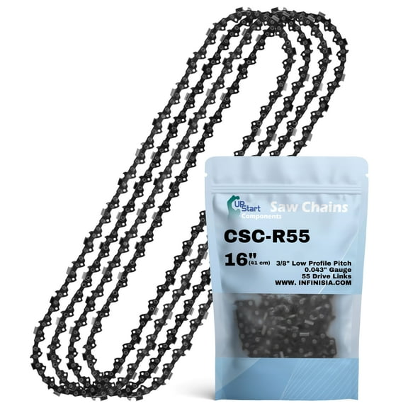 4-Pack 16-Inch Chainsaw Chain Replacement for Stihl 61PMM3 55 - R55 (16", 3/8", .043", 55 Drive Links)