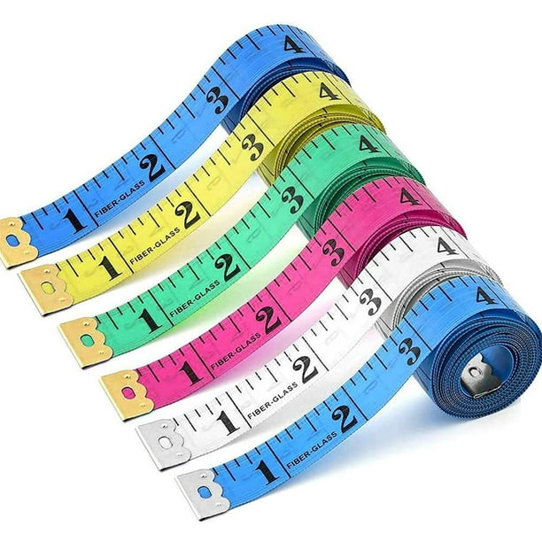 Soft Retractable Sewing Tape Measure - 12 Pack 60 inch Mini Fabric Cloth Flexible Measuring Tape