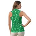 thumbnail image 2 of KEIAHUAN Green Golf Print Sleeveless Golf Shirt for Women Comfortable Soft Zip Up Athletic Tank Tops Versatile Lightweight Tennis Shirts Racerback Summer Clothing with Pockets, 2 of 7