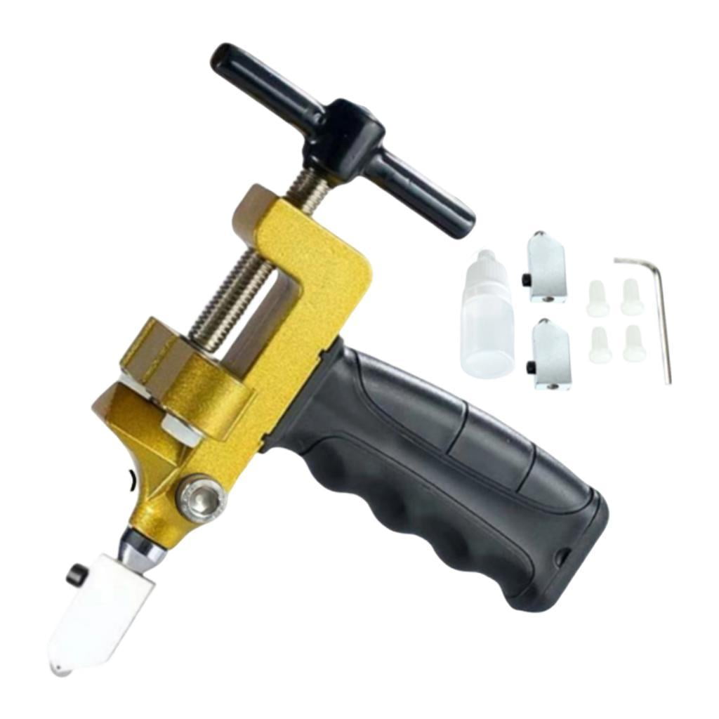 Milageto 2 in 1 Glass Cutting Tool, Glass Breaking Pliers and Glass Cutter, Glass Cutting 2 in 1 Square Handle