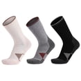 thumbnail image 1 of Paquete de 3 pares de calcetines de senderismo de lana para hombre calcetines de senderismo térmicos acolchados con micro tejido transpirable y que absorben la humedad., 1 of 5