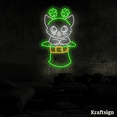 thumbnail image 3 of Craftnamesign St Patrick Cat Neon Sign, St Patrick Day Decor, Cat Decor, 3 of 4