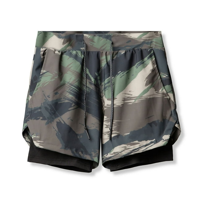 Honganda Fitness Basketball Shorts, Double Layer Lightweight Leggings