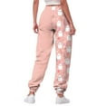 thumbnail image 7 of YDFCWXW Womens Halloween Pajamas Pants Ladies Pumpkins Ghost Pajama Cute Soft Long Bottoms Women Sweatpants Pink, M, 7 of 7