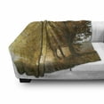 thumbnail image 3 of Fall Soft Flannel Fleece Throw Blanket, Rural Landscape on a Misty Foggy Scenic Morning in Countryside Set Idyllic Theme, Cozy Plush for Indoor and Outdoor Use, 50" x 70", Green Yellow, by Ambesonne, 3 of 6