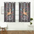 thumbnail image 2 of MKHERT Christmas Deer Window Curtain Kitchen Curtain 26x39 inch,Two Piece, 2 of 3