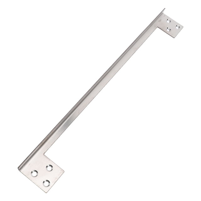 Stainless Steel Door Latch Guard Protector, Prevents Prying & Kicking, L Shaped Door Reinforcement Plate, Easy Installation with Reversible Design, Suitable for Left or Right