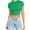 Green, variant on Kureaily Womens Summer Short Sleeve Cute Crop Tops Casual Basic Crewneck Slim Fit T Shirts Summer Lightweight T-Shirts