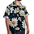 thumbnail image 2 of Daisy Men's Short Sleeve Beach Shirts, Casual Button Down Poplin Printed Summer Tops - Unisex, 2 of 6