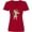 True Red, variant on Inktastic Brown Haired Hula Girl Women's V-Neck T-Shirt