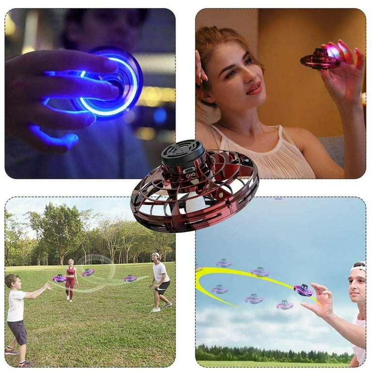 Flynova LED Flying Spinner Hand Release Stress Drone Toy Gift for  Boys/Girls 