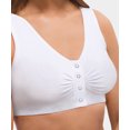 thumbnail image 1 of Silverts Women Snap Front Closure Bra, L, White, 1 of 2