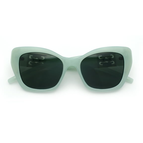 Womens Oversized Cat Eye Designer Fashion Luxury Sunglasses Mint - Green