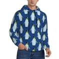thumbnail image 2 of Fotbe Men's Hoodie with Beautiful King Penguin Pattern Pattern - Kangaroo Pocket Pullover Hooded Sweatshirt, Perfect for Daily Wear, Travel, and Home-3X-Large, 2 of 7