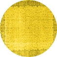 thumbnail image 1 of Ahgly Company Machine Washable Indoor Round Persian Yellow Traditional Area Rugs, 7' Round, 1 of 4