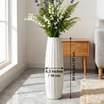 thumbnail image 3 of 24" White Ceramic Decorative Vase, Tall Floor Vase for Dried Flowers and Home Décor, 3 of 9