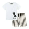 thumbnail image 4 of WhouRiu Boys Girls Summer Outfits Kids Unisex Short Sleeve Graphic Tees And Shorts Sets Casual Wear, 4 of 6