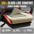 thumbnail image 3 of GTPLAYER Ergonomic Gaming Chair with Footrest and Lumber Support for Adults, Red, 3 of 9