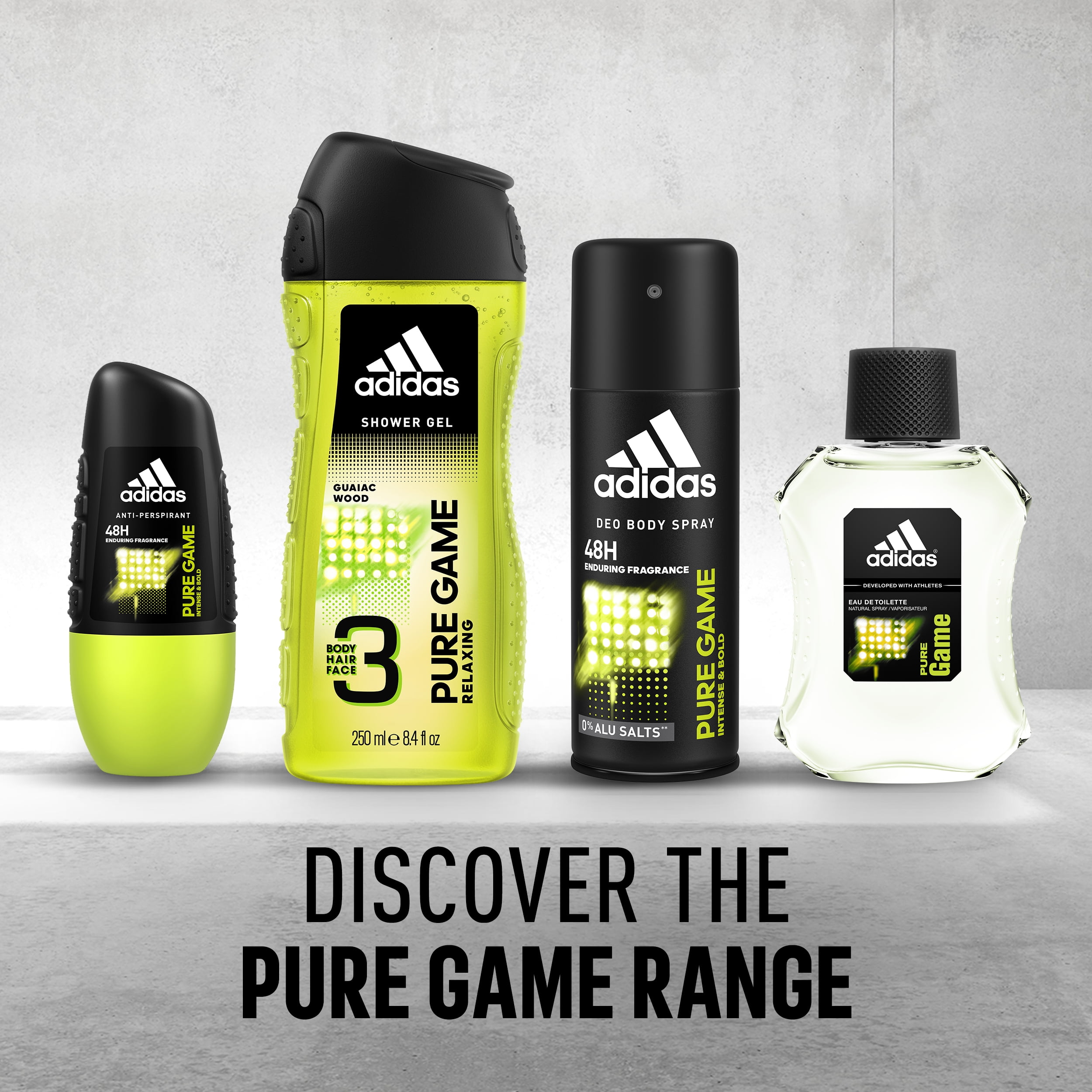 Adidas Pure Game Toiletry Set: Body Wash 8.4 oz + 1.7 oz EDT + 2.5 oz DNS -  Walmart.com