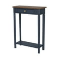 thumbnail image 2 of "East at Main Marnie Navy Blue Wood Console Table with Drawer & Shelf, 23.75"" Slim Entry Furniture for Small Spaces", 2 of 7