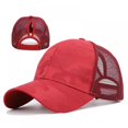 thumbnail image 2 of MesaSe Sunshade Breathable Cotton Ponytail Hat Baseball Cap With Adjustable Back Closure, 2 of 6
