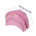 thumbnail image 3 of Women Silk Turban Head Wrap Baotou Cap Soft Stretch Hair Cover Hat Lightweight Breathable Headscarf Cap for Daily Wear Sleep Hair Protection, 3 of 5