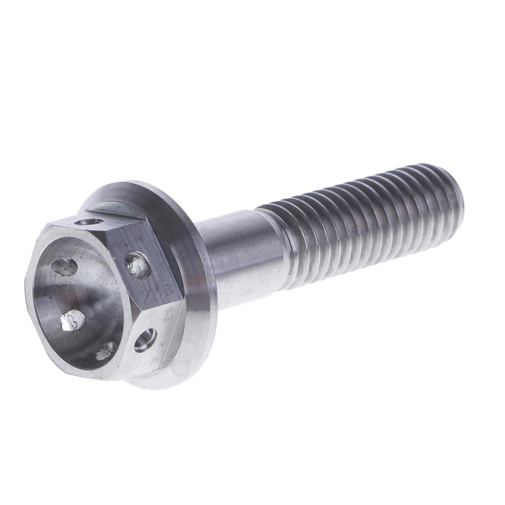 Titanium Alloy Flanged Hex Head Bolt with Drilled Holes Motorcycle Screw 