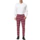 thumbnail image 2 of Pantalones de vestir a cuadros para hombre INSPIRE CHIC, formales, impresos, de cuadros, 32 burdeos, 2 of 7