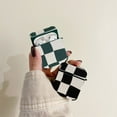 thumbnail image 3 of Fashion Cute Plaid Pattern Earphone Case for Apple Airpods Pro Cover for Airpods 3 2 1 Leather Silicone Headphone Charging Box (Black,For-Airpods3), 3 of 7