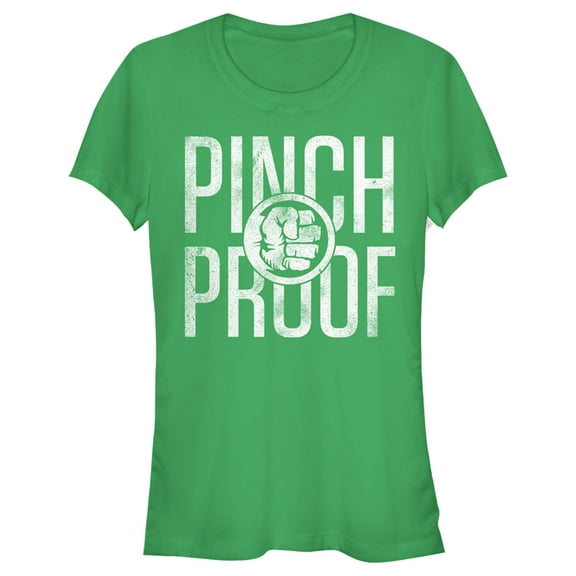 Junior's Marvel St. Patrick's Day Hulk Pinch Smash Graphic T-Shirt