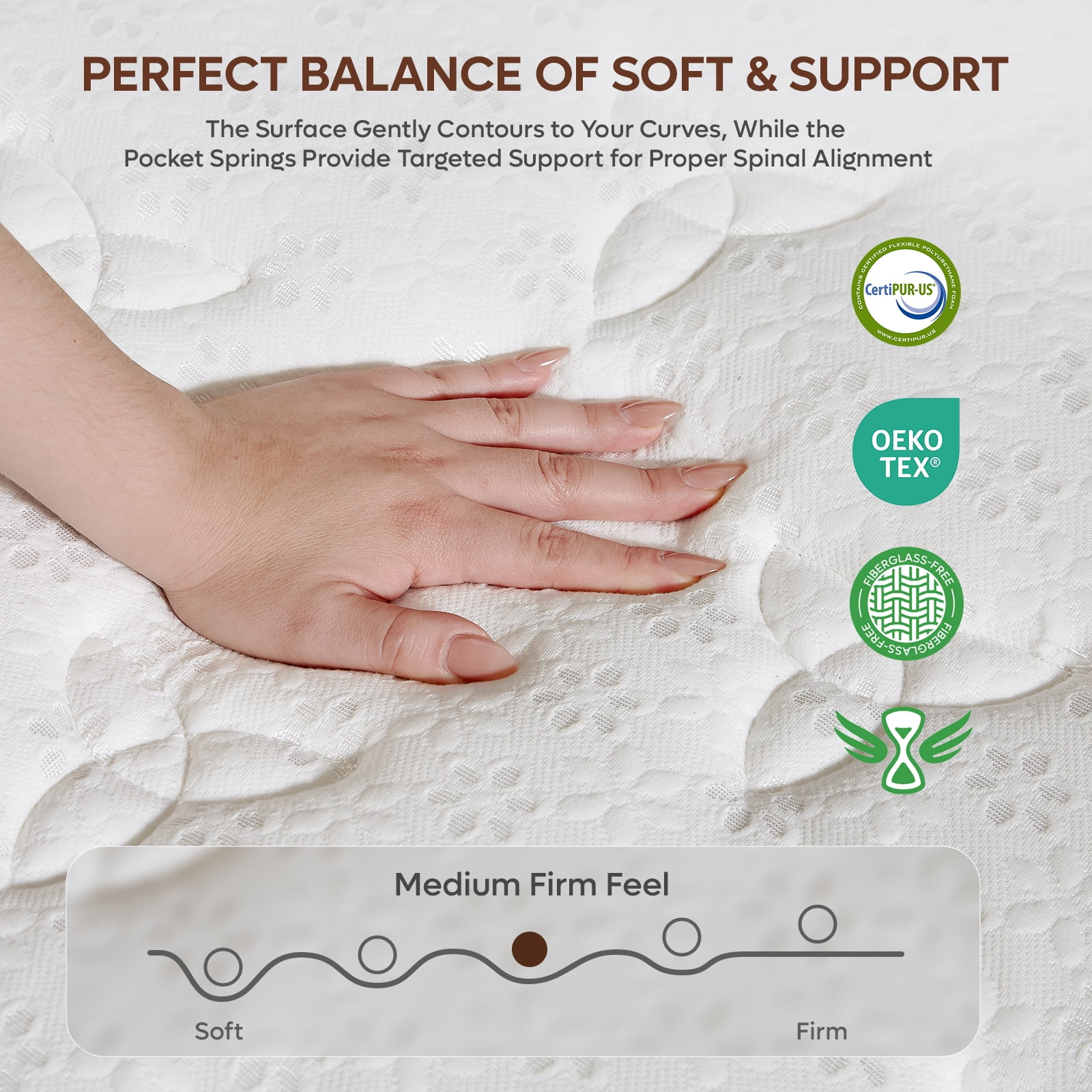 Bestier 12" Twin Mattress in a Box | Hybrid Gel Memory Foam Bed + Individually Wrapped Coils | Medium Firm | Pressure Relief, Enhanced Edge Support | CertiPUR-US Certified