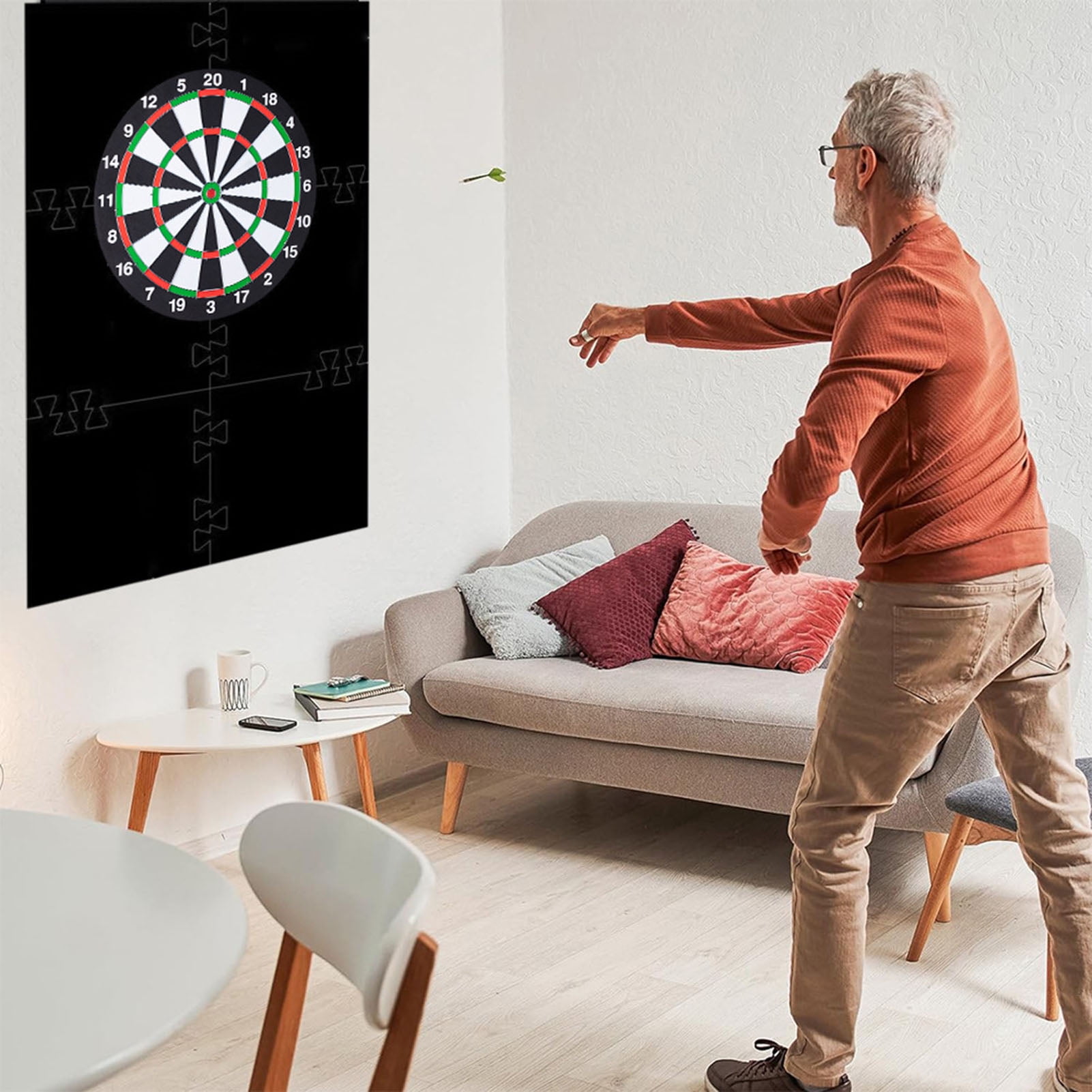 YIFAEUX Splicing Dart Board Wall Protector Universal EVA Rectangle Dart Backboard Wall Protection Surround Backing Guard Dart Board Accessories