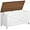 White+Walnut, variant on 39.4" Toy Chest, Sturdy Entryway Storage Chest with Safety Hinges, Retro Toy Box, Wooden Look Accent Furniture for Living Room, Bedroom, Honey Brown