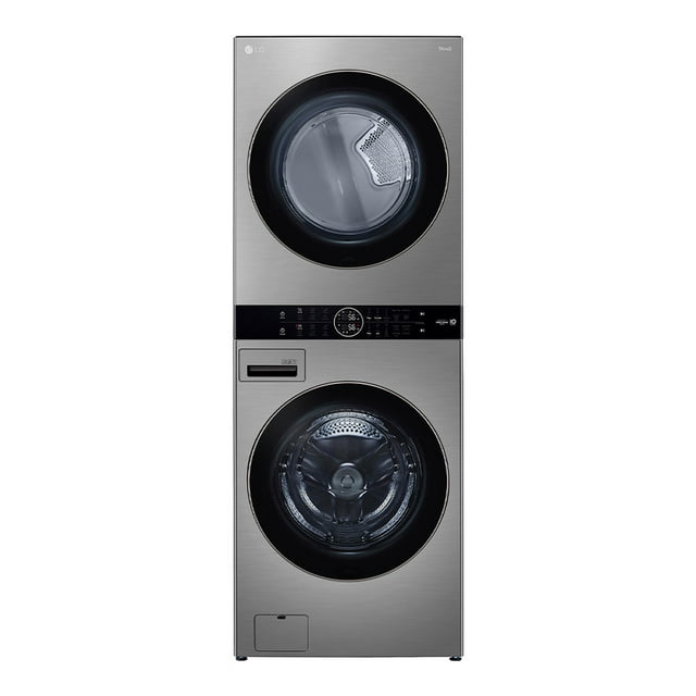 Torre de Lavado LG Lavadora y Secadora 22 Kg Plata WK22VS6P Carga Frontal